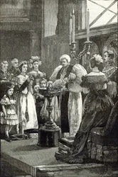 Christening of the Princess Louise in Buckingham Palace Chapel